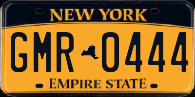 NY license plate GMR0444
