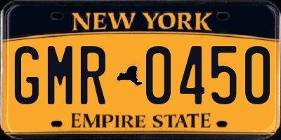 NY license plate GMR0450
