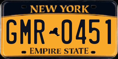 NY license plate GMR0451