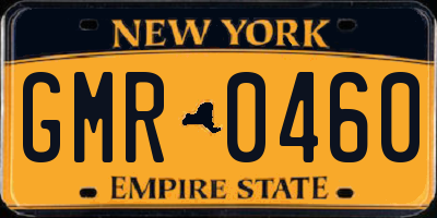 NY license plate GMR0460