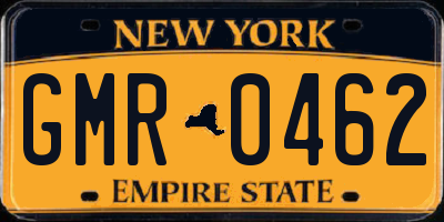 NY license plate GMR0462