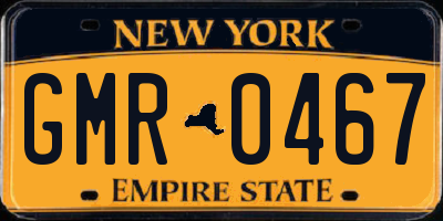 NY license plate GMR0467