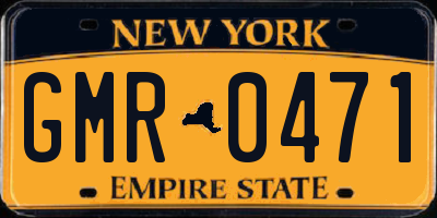 NY license plate GMR0471