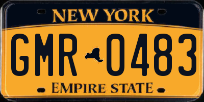 NY license plate GMR0483