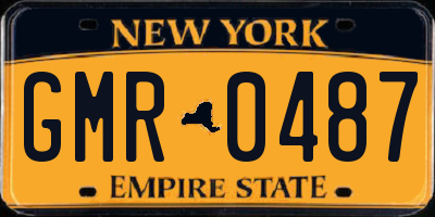 NY license plate GMR0487