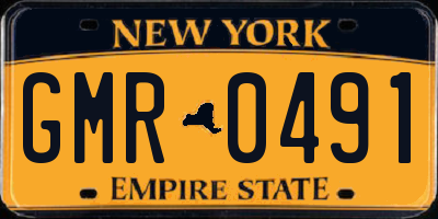 NY license plate GMR0491