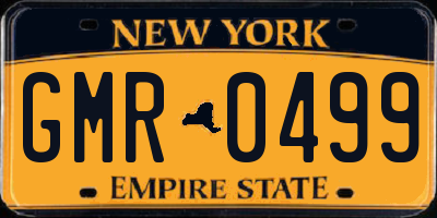 NY license plate GMR0499