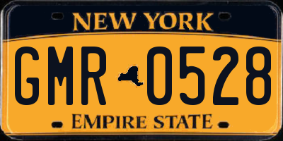 NY license plate GMR0528