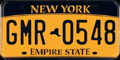 NY license plate GMR0548