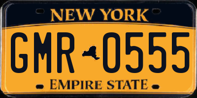 NY license plate GMR0555