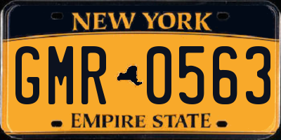 NY license plate GMR0563