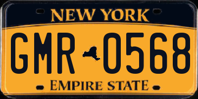 NY license plate GMR0568