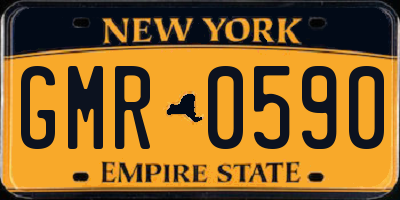 NY license plate GMR0590