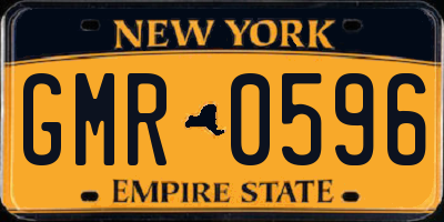 NY license plate GMR0596