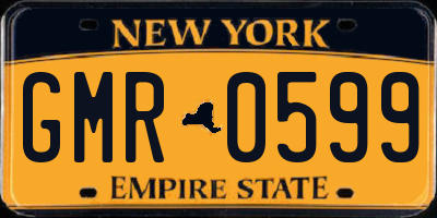 NY license plate GMR0599