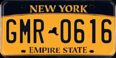 NY license plate GMR0616