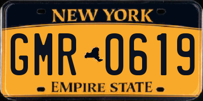 NY license plate GMR0619