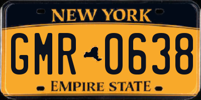 NY license plate GMR0638