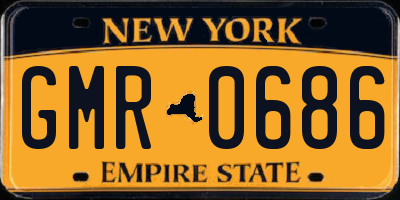 NY license plate GMR0686