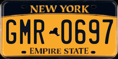 NY license plate GMR0697