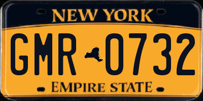 NY license plate GMR0732