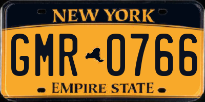 NY license plate GMR0766