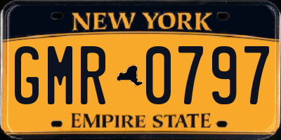 NY license plate GMR0797