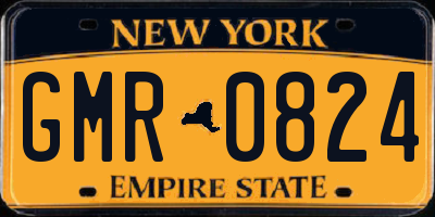 NY license plate GMR0824