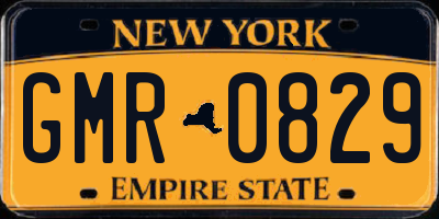 NY license plate GMR0829