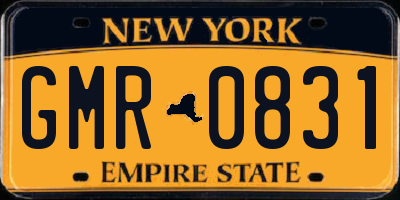 NY license plate GMR0831