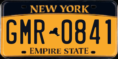 NY license plate GMR0841
