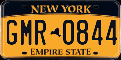 NY license plate GMR0844