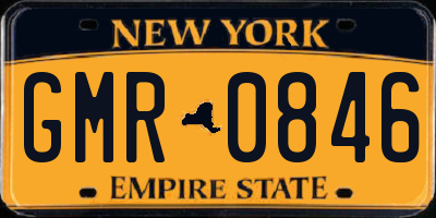 NY license plate GMR0846