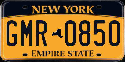 NY license plate GMR0850