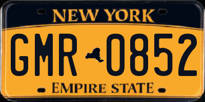 NY license plate GMR0852