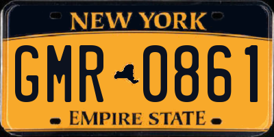 NY license plate GMR0861