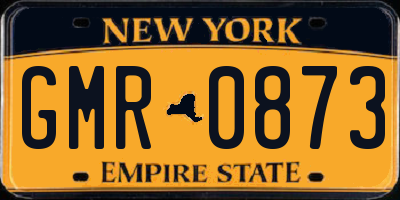 NY license plate GMR0873