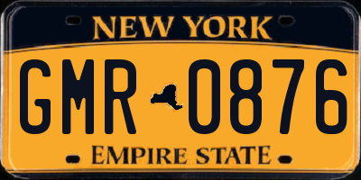 NY license plate GMR0876