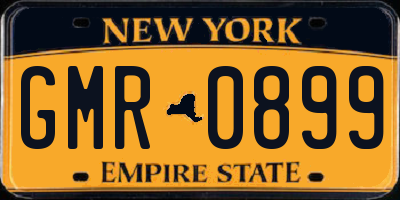 NY license plate GMR0899