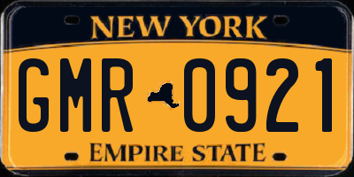 NY license plate GMR0921