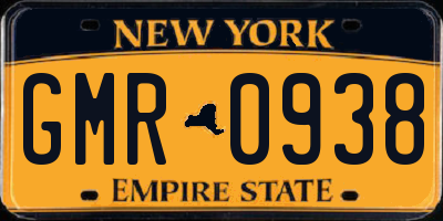 NY license plate GMR0938