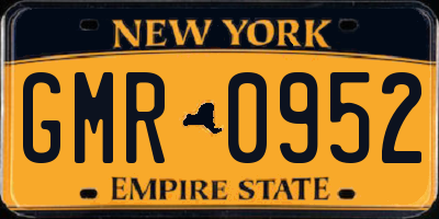 NY license plate GMR0952