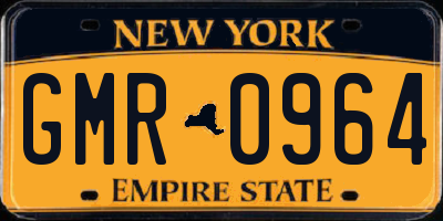 NY license plate GMR0964