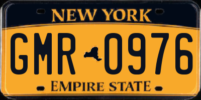 NY license plate GMR0976