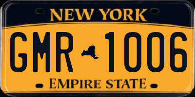 NY license plate GMR1006