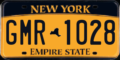 NY license plate GMR1028