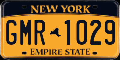 NY license plate GMR1029
