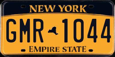NY license plate GMR1044