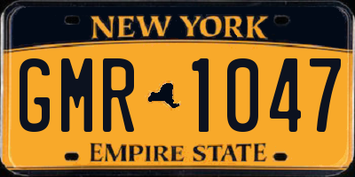 NY license plate GMR1047