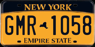 NY license plate GMR1058